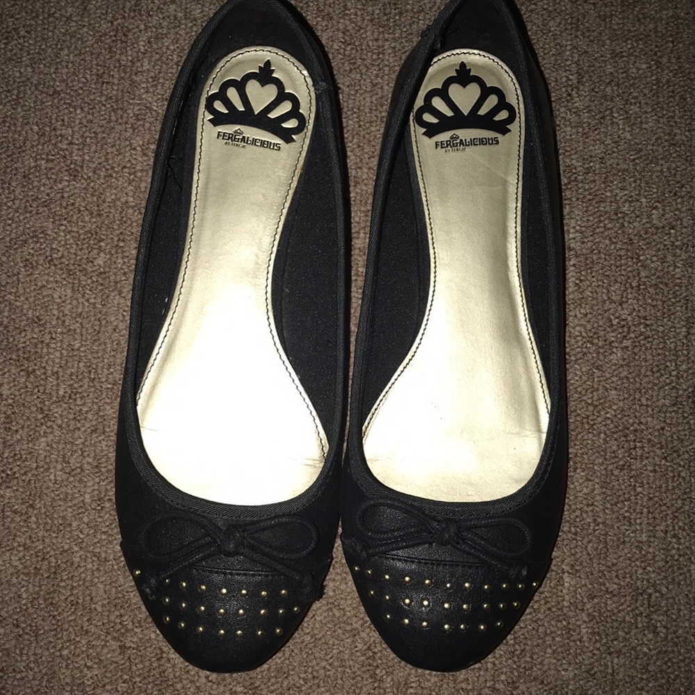 Fergalicious black flats